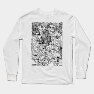 Ordaos - Abstract Drawing #3 Black Long Sleeve T-Shirt